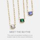 thumbnail image 3 of Collar BaubleBar Blythe con colgante de piedra de nacimiento dorado, 3 of 8
