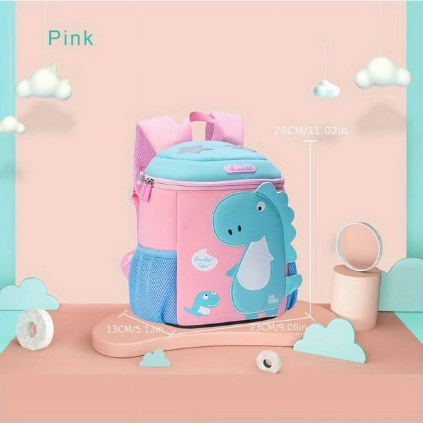 Kindergarten Primary School Cartoon Schoolbag Boys Girls Cute Dinosaur Backpack Waterproof Large Capacity Schoolbag Outdoor Travel Backpack School Season Gift