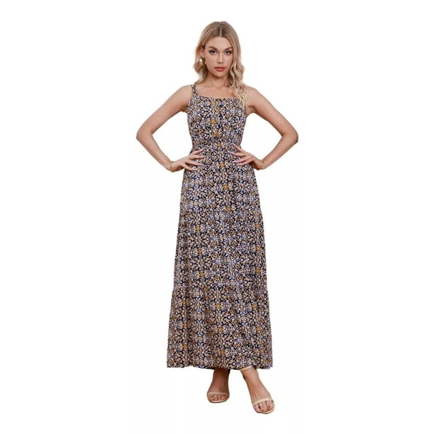 Maxi Vestido Verano Largo Mujer Floral Maxi 229