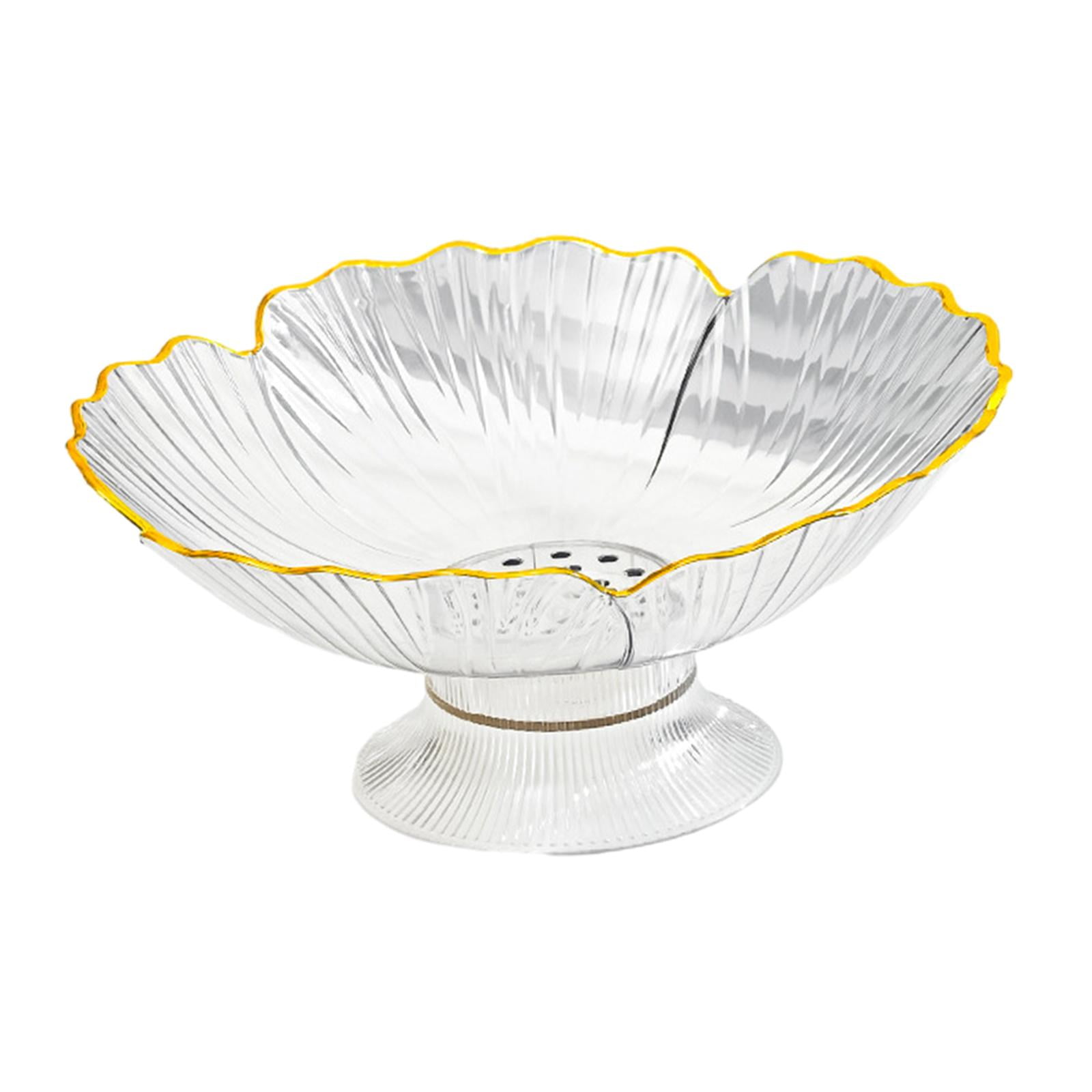 Bothyi - Frutero Con Orificios De Drenaje, Frutero Con Pedestal Para Mesa De Hogar, Encimera, Blanco