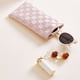 thumbnail image 4 of Estuche para gafas de sol, funda de cuero suave para mujeres, hombres y niños, paquete de 2, rosa y blanco., 4 of 8