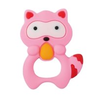 Mordedor De Silicona, Diseño Mapache, Rosado, Pumucki