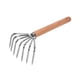 thumbnail image 3 of Rastrillo de Mano para Jardín, Cultivador de Rastrillo de Hojas con Mango de Madera, Herramienta de Rastrillo de Acero Portátil para Excavar Y Deshier Mango Largo 7 Dientes, 3 of 5
