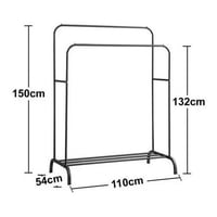 Genérico - Perchero Doble Ultra Reforzado Metalico Colgador Ropa Pro