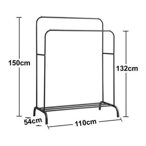 Genérico - Perchero Doble Ultra Reforzado Metalico Colgador Ropa Pro