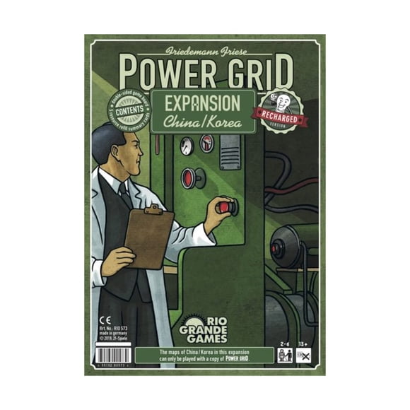 Juego de mesa de expansión Rio Grande Games Power Grid China Korea