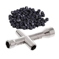 Magideal - Tuercas 100X M2, Mantenimiento De Llaves Cruzadas, Adaptador De Repuesto Especial, Duradero, Hexagonal Premium De 2Mm Para Axial Scx24 Axi90081, Hobby , Negro 100 Piezas