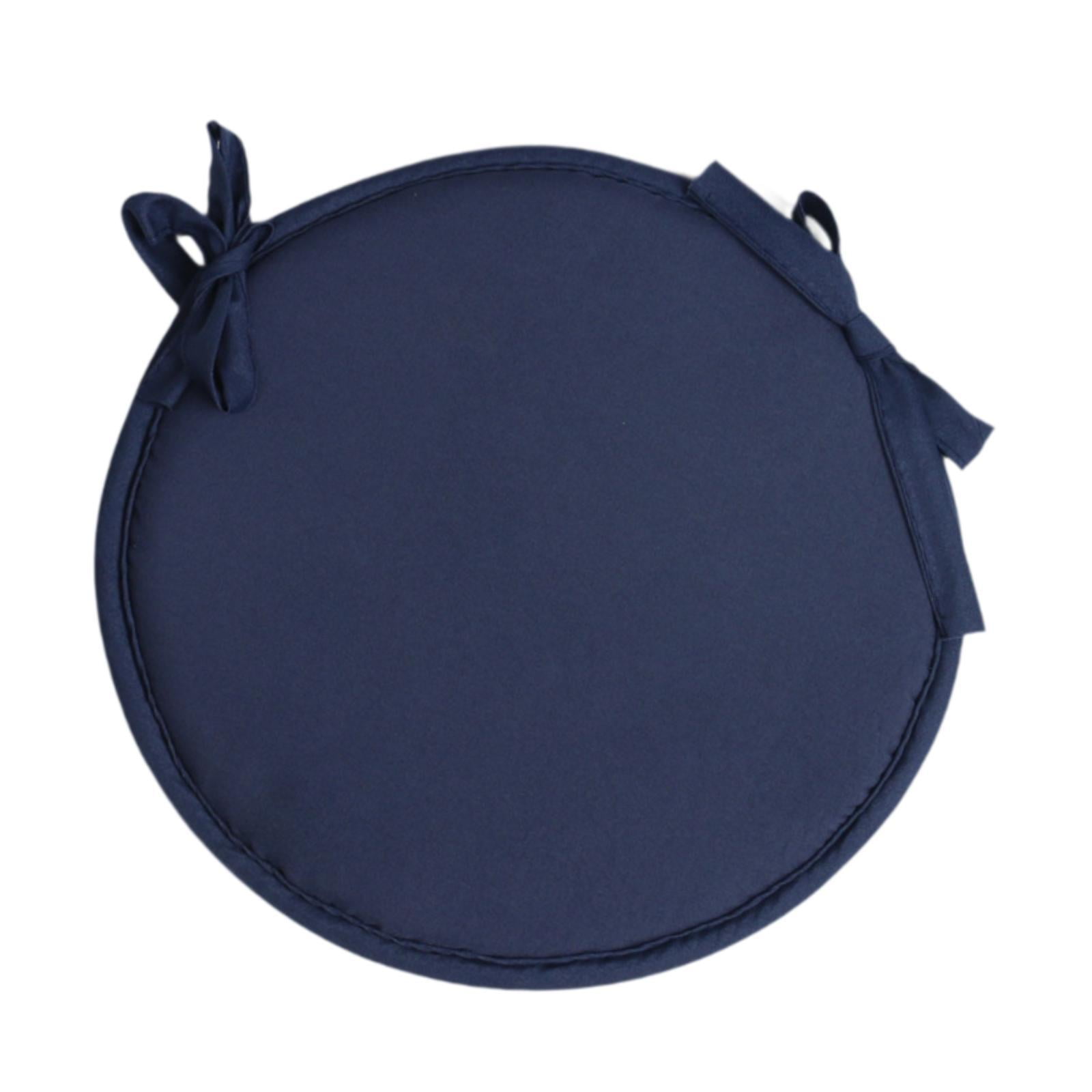 Magideal - Cojín Redondo Para Silla, Cojín Para Asiento, Puf Antideslizante Para Suelo, Cojín Suave Y Cómodo Para Silla, Cojín Para Taburete Para Sofá, Interior, Azul Marino 38cm