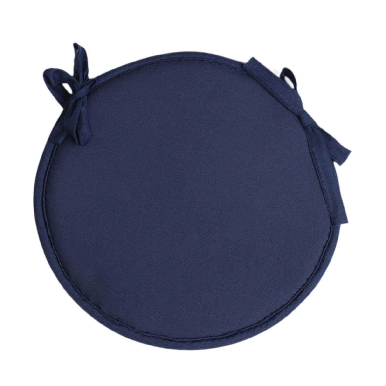 Magideal - Cojín Redondo Para Silla, Cojín Para Asiento, Puf Antideslizante Para Suelo, Cojín Suave Y Cómodo Para Silla, Cojín Para Taburete Para Sofá, Interior, Azul Marino 38Cm