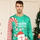 thumbnail image 2 of Pijamas navideños de moda familiar, camisetas y pantalones de manga larga para papá, mamá y niños, conjunto de pijamas a juego con estampado de alce y nieve., 2 of 5