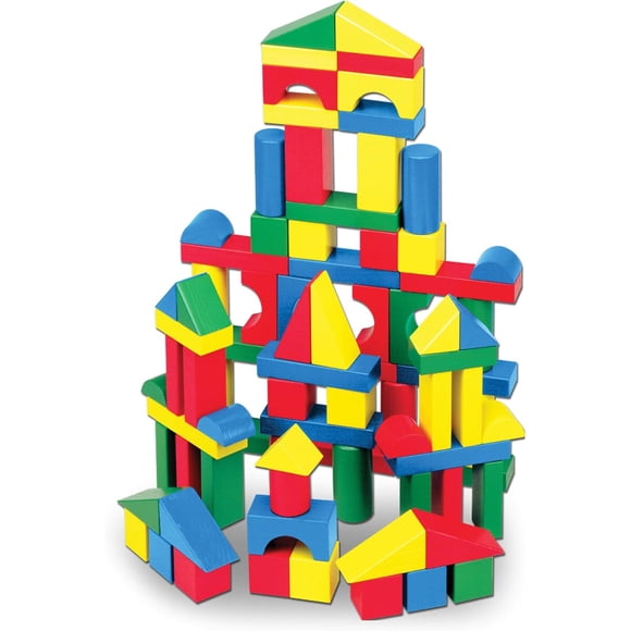 Bloques de Madera Melissa & Doug 100 Piezas Multicolor