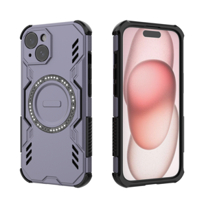 Funda Foxdock Para Iphone 15 , Magnética, Resistente A Golpes, Con Soporte, Unisex, Carga Inalámbrica