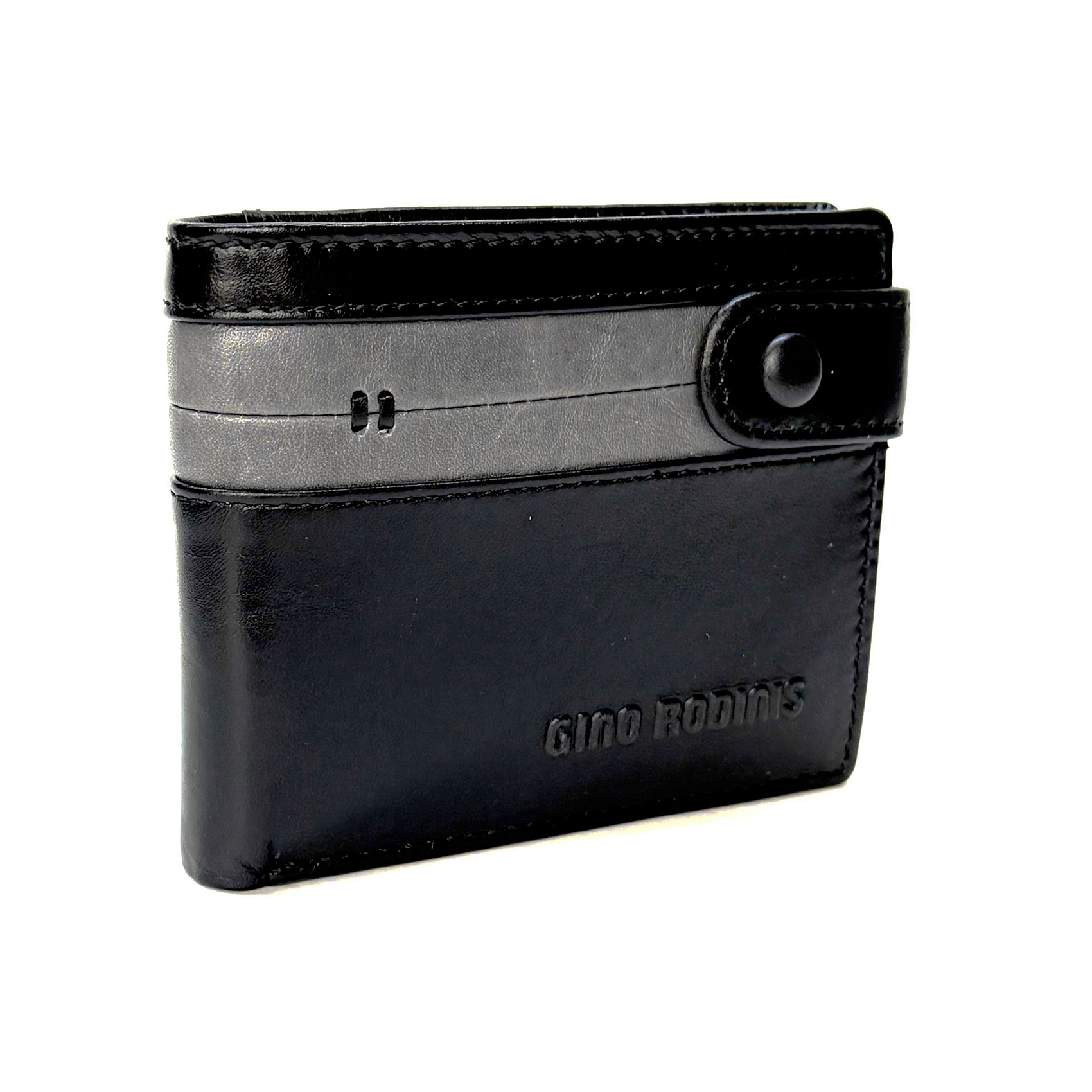 Billetera De Cuero Hombre Paolo 673 Negro Gino Rodinis