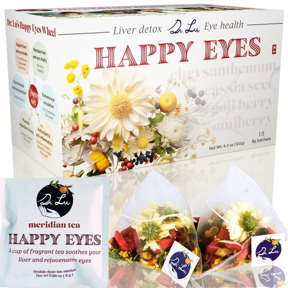 Té Dr. Lu’s Happy Eyes 100% natural de eufrasia para desintoxicación del hígado