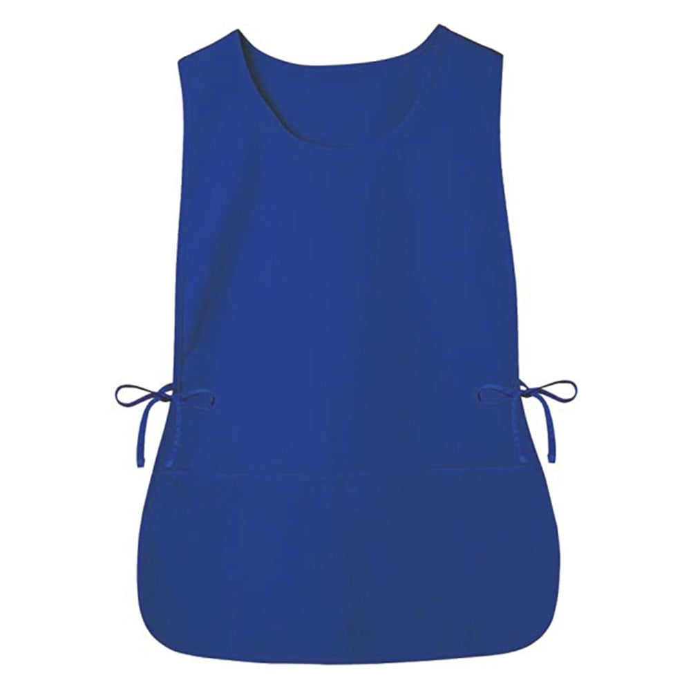 Xusx111 - Deldelal Azul Con Bolsillos, Delantal De Trabajo De Poliéster Corbatas Laterales Ajustables Estilista De Pelo De Humo Delantales Para Mujer Hombre Cocina Arte Pintura Limpieza