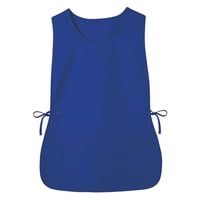 Xusx111 - Deldelal Azul Con Bolsillos, Delantal De Trabajo De Poliéster Corbatas Laterales Ajustables Estilista De Pelo De Humo Delantales Para Mujer Hombre Cocina Arte Pintura Limpieza