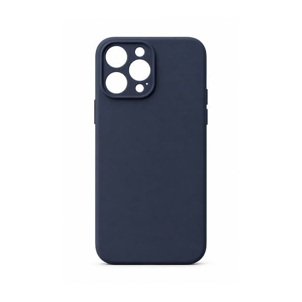 Carcasa de Silicona para iPhone 15 Pro Max Azul Marino con Interior de Microfibra