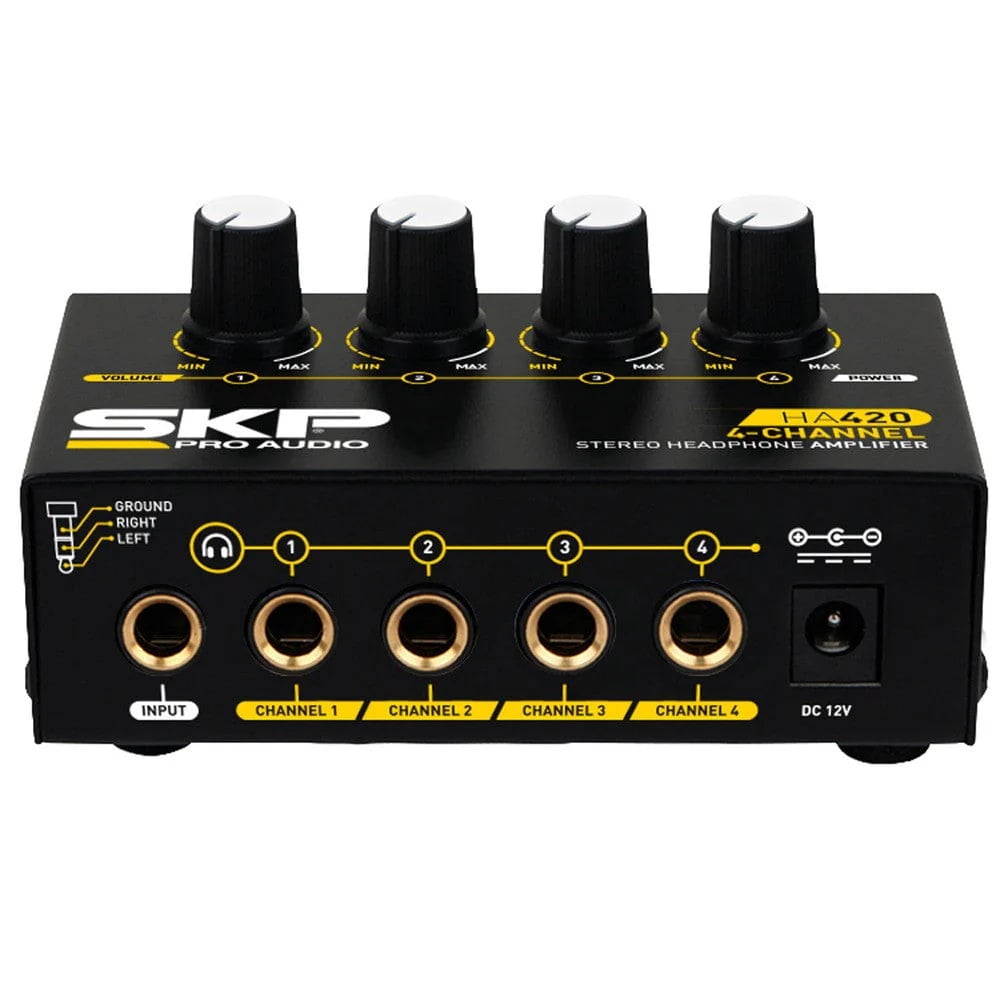 Skp Ha420 — Amplificador De Audífonos 4 Canales 🎧🔊🎚️
