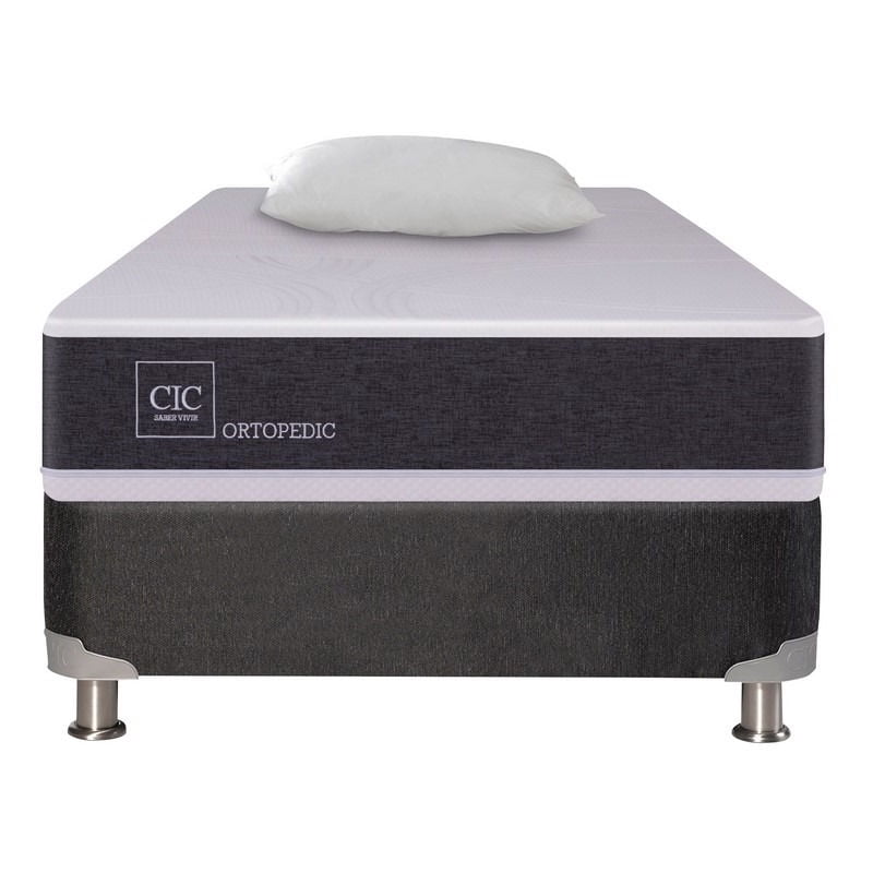 Cic - Box Spring Ortopedic B5 Black 1 Plaza Base Normal