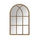 thumbnail image 3 of Espejo De Panel De Ventana Arqueado, Espejo Decorativo Montado En La Pared Para Tocador, Baño, Marrón, 3 of 3