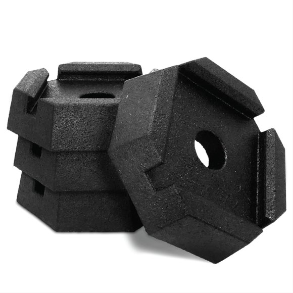 Almohadillas para jack de RV SnapPad Xtra Cuadradas 6, paquete de 4, 15 cm