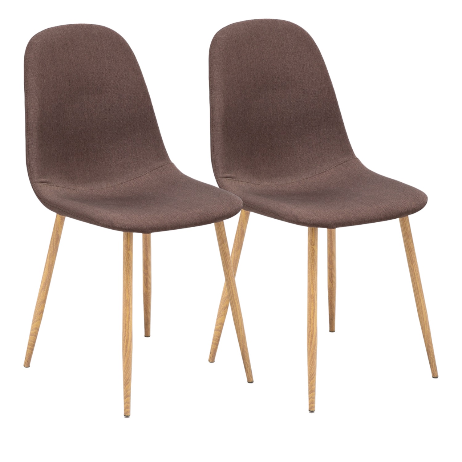 Spazzio - Kit 2 Sillas Cross Natural - Café