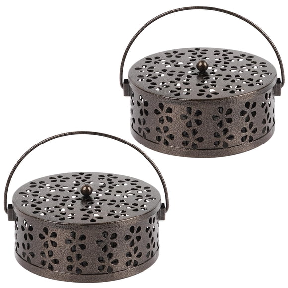 Soporte para bobinas para mosquitos Retyion, plancha portátil con mango, paquete de 2
