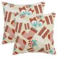 thumbnail image 2 of REGALWOVEN Juego de 2 Fundas de Almohada Navideñas para Hogar, Oficina, Sofá Beige Rojo 18" x 18", 2 of 6