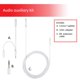 thumbnail image 2 of Kit adaptador para auriculares GE, cable de extensión estéreo de 3,5 mm, blanco, 2 of 5