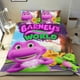 thumbnail image 1 of Barney y los Amigos Conjunto de sábanas temático, trío de piezas, cómodo y amigable con la piel, diseño único, regalo de decoración para el hogar para familiares, amigos y fans,140cm *210cm, 1 of 6