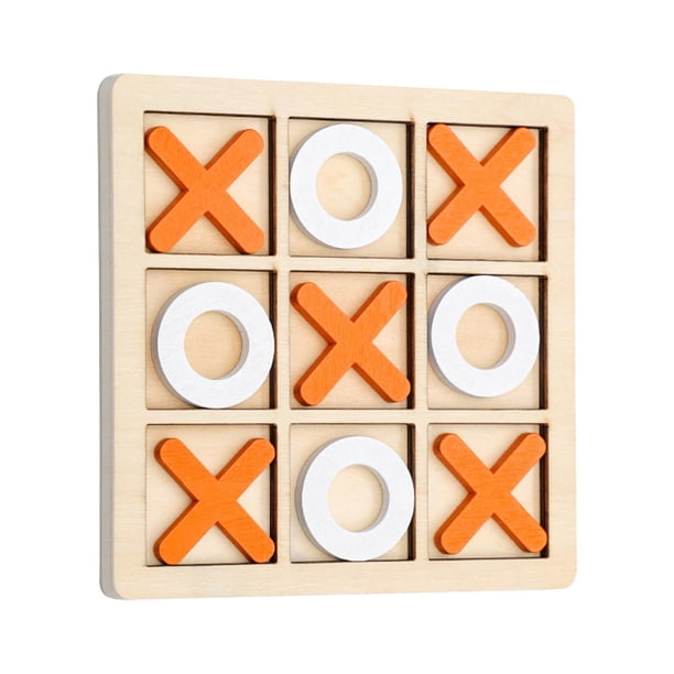 Juego de Mesa Clásico de Madera Tic TAC Toe, Juegos de Mesa Familiares, Ceros Y Cruces para Exteriores, Interiores, Niños, Sala de Estar, Decoración D