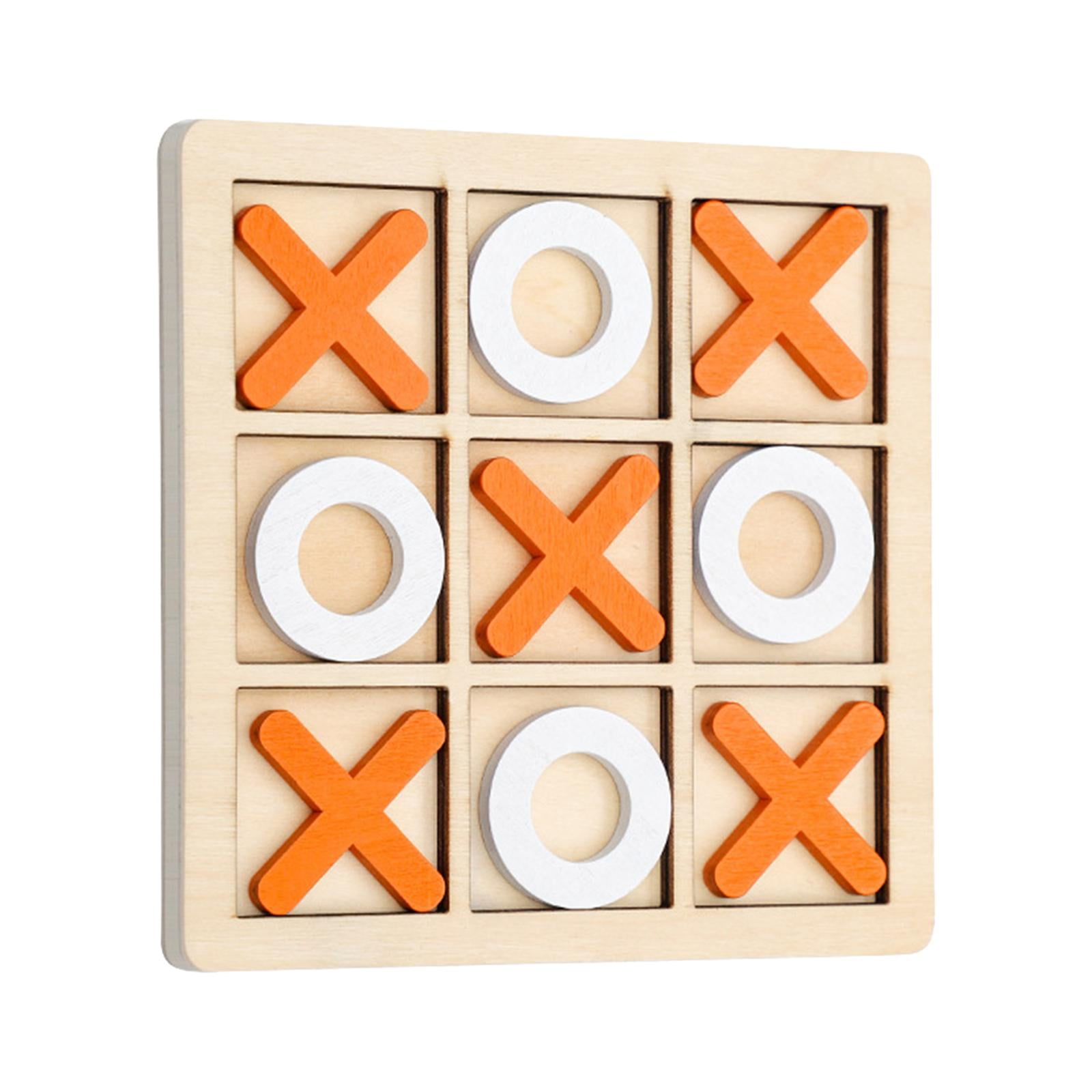 Magideal - Juego De Mesa Clásico De Madera Tic Tac Toe, Juegos De Mesa Familiares, Ceros Y Cruces Para Exteriores, Interiores, Niños, Sala De Estar, Decoración D