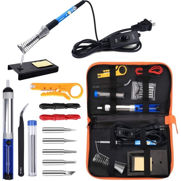Kit de soldador ANBES 60W, temperatura ajustable 14 en 1