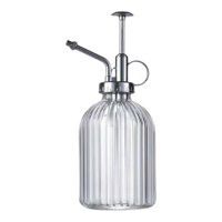 Ioensy - Botella Rociadora De Vidrio Con Bomba Para Regadera, Para Interior, Jardín Y Exterior, Transparente