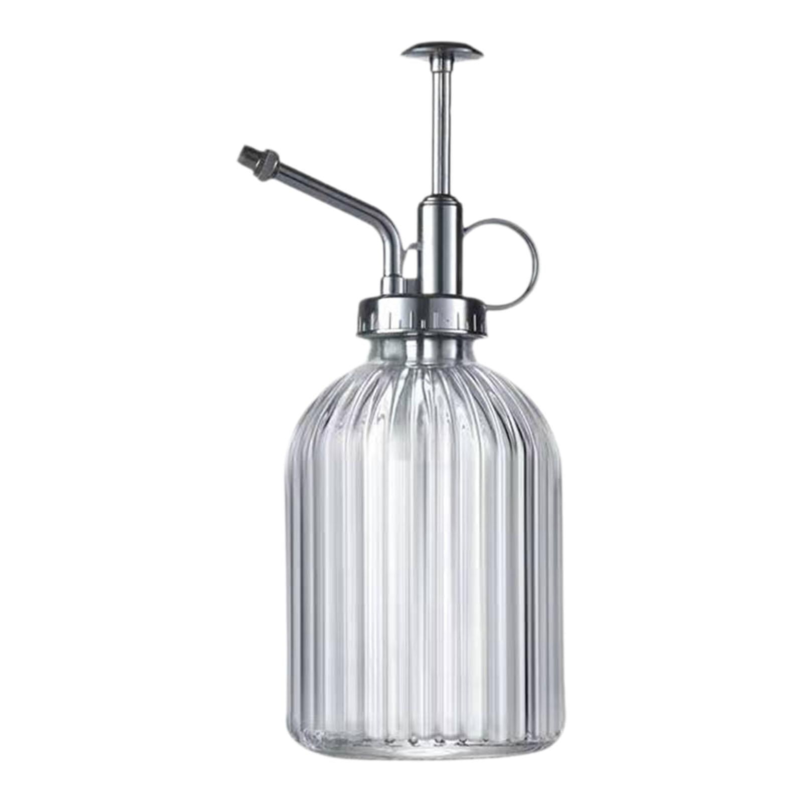 Ioensy - Botella Rociadora De Vidrio Con Bomba Para Regadera, Para Interior, Jardín Y Exterior, Transparente