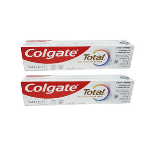 Pack 2 Colgate Total Clean Mint 150 Ml Protección Completa 24 Hrs