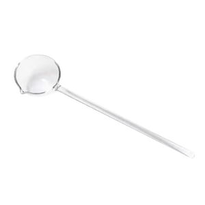 Magideal - Cuchara Para Servir De Vidrio Grande, Cuchara Para Servir, Utensilios De Cocina Con Mango Largo De 9,92 Pulgadas, Cuchara Para Sopa, Cuchara Para Rest Amarillo