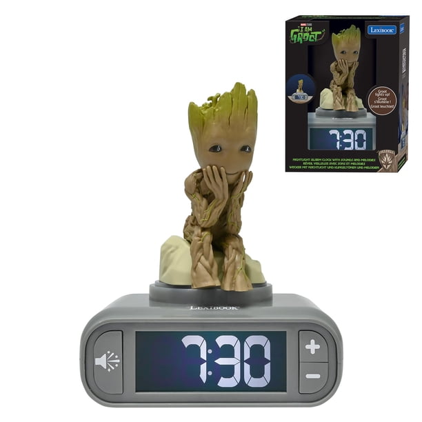 Reloj despertador con luz nocturna LexiBook Marvel Guardianes de la galaxia Groot RL800GG