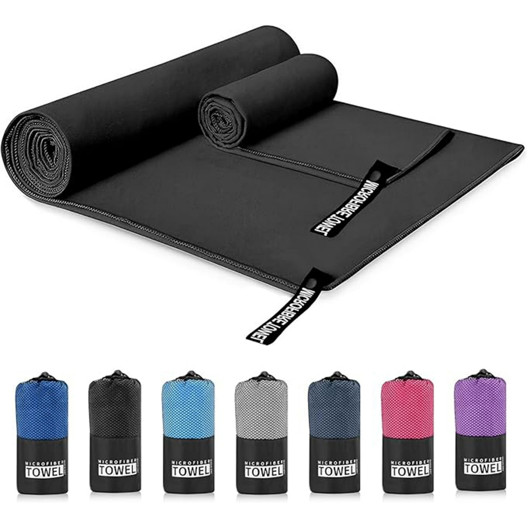 Veat00l - Set De 2 Toallas De Microfibra De Secado Rápido Para Deportes Y Gimnasio (76 * 152 Cm + 40 * 80 Cm)