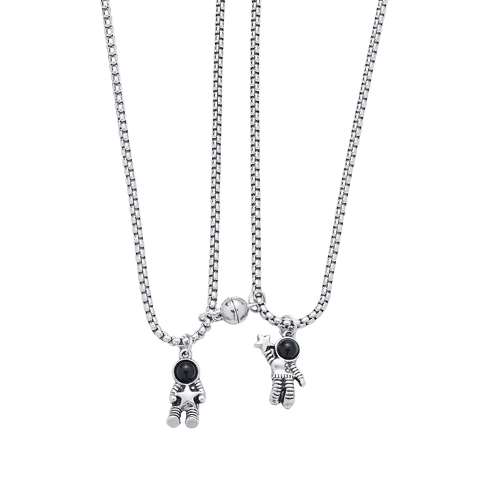 Magideal - Collar Con Colgante De Pareja De Astronauta, Collar De Astronauta Para Fiesta, Hombres Y Mujeres