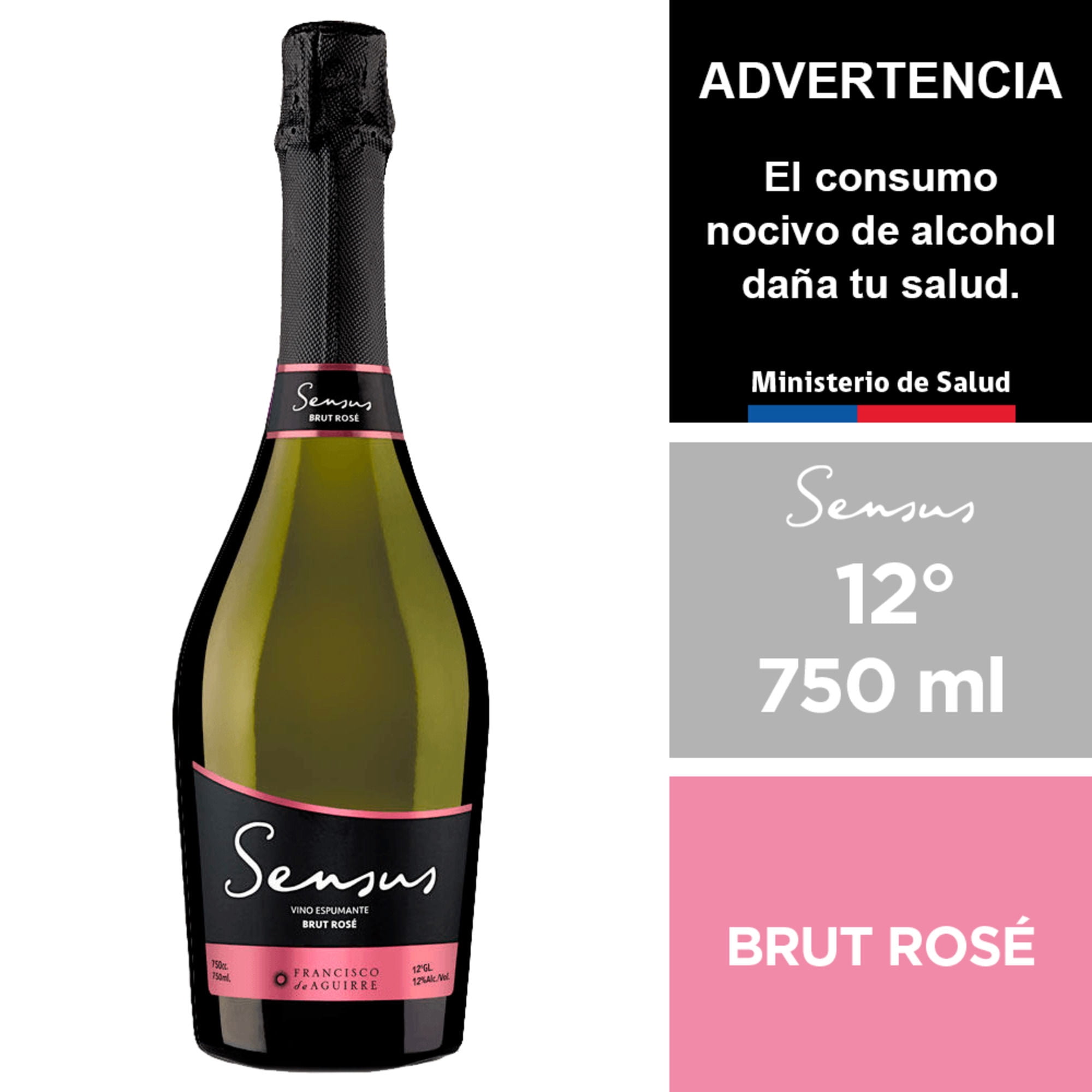 Espumante Brut Rosé 12° Botella 750 ml Sensus