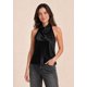 thumbnail image 1 of Blusa Top Halter De Satín Espalda Descubierta Elegante Mujer negro Talla Única, 1 of 2