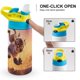 thumbnail image 4 of Gracie y Pedro Botella de Agua con Tapa Pop Top de Un Toque, Acero Inoxidable, a Prueba de Fugas, para Deportes, Botella Infantil azul 12 oz, 4 of 6