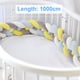 thumbnail image 4 of Almohada de cama trenzada de cuatro hebras con nudo largo tejido, bola kont, tira anticolisión para niños, 4 of 5