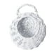 thumbnail image 4 of Cesta De Flores Colgante De Mimbre, Macetero De Pared, Césped, Patio, Balcón, Soporte Para Maceta, Color Blanco, 4 of 5