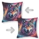 thumbnail image 2 of Lobo Galáctico Fundas de almohada de terciopelo con tema, regalos de funda de almohada, decoración para el hogar, cojín de lanzar, regalo de cumpleaños para fans y parejas.30*30cm., 2 of 6