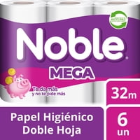 Papel Higiénico Doble Hoja 32 M 6 Un Noble