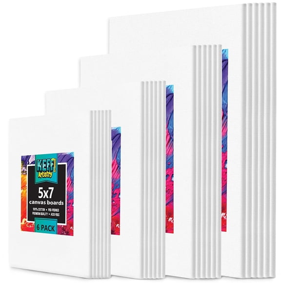 Set de Lienzos KEFF 24 Piezas 13x18cm a 28x36cm 100% Algodón