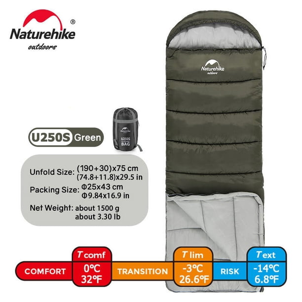 Naturehike Hooded Sleeping Bag, Ultralight Lightweight Waterproof Cotton Sleeping Bag For Hiking Climbing, Outdoor Camping Accessories, Super Foot Bowl Spectators & Super Sunday Party Goods
