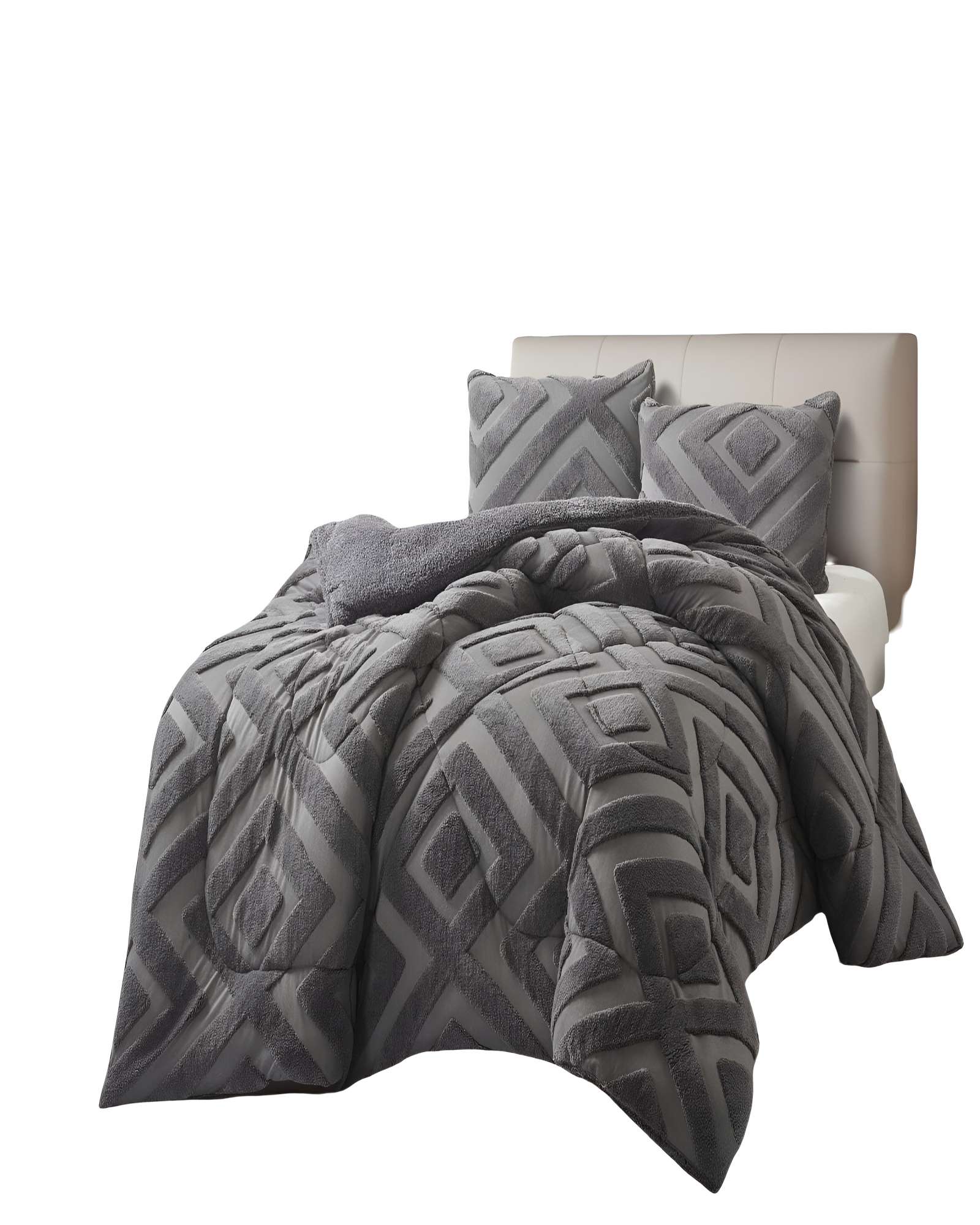 Genérico - Cobertor Con Chiporro De Jacquerd Cutting King 250X270Cm Gris B10